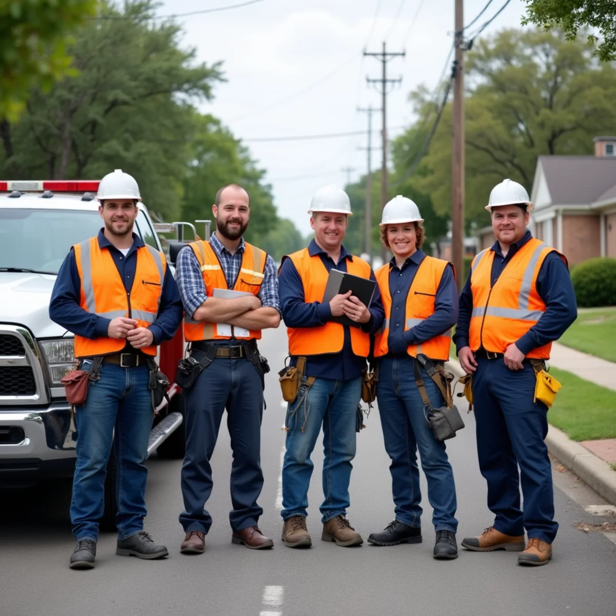 Central Arkansas roofing team and service fleet in Little Rock