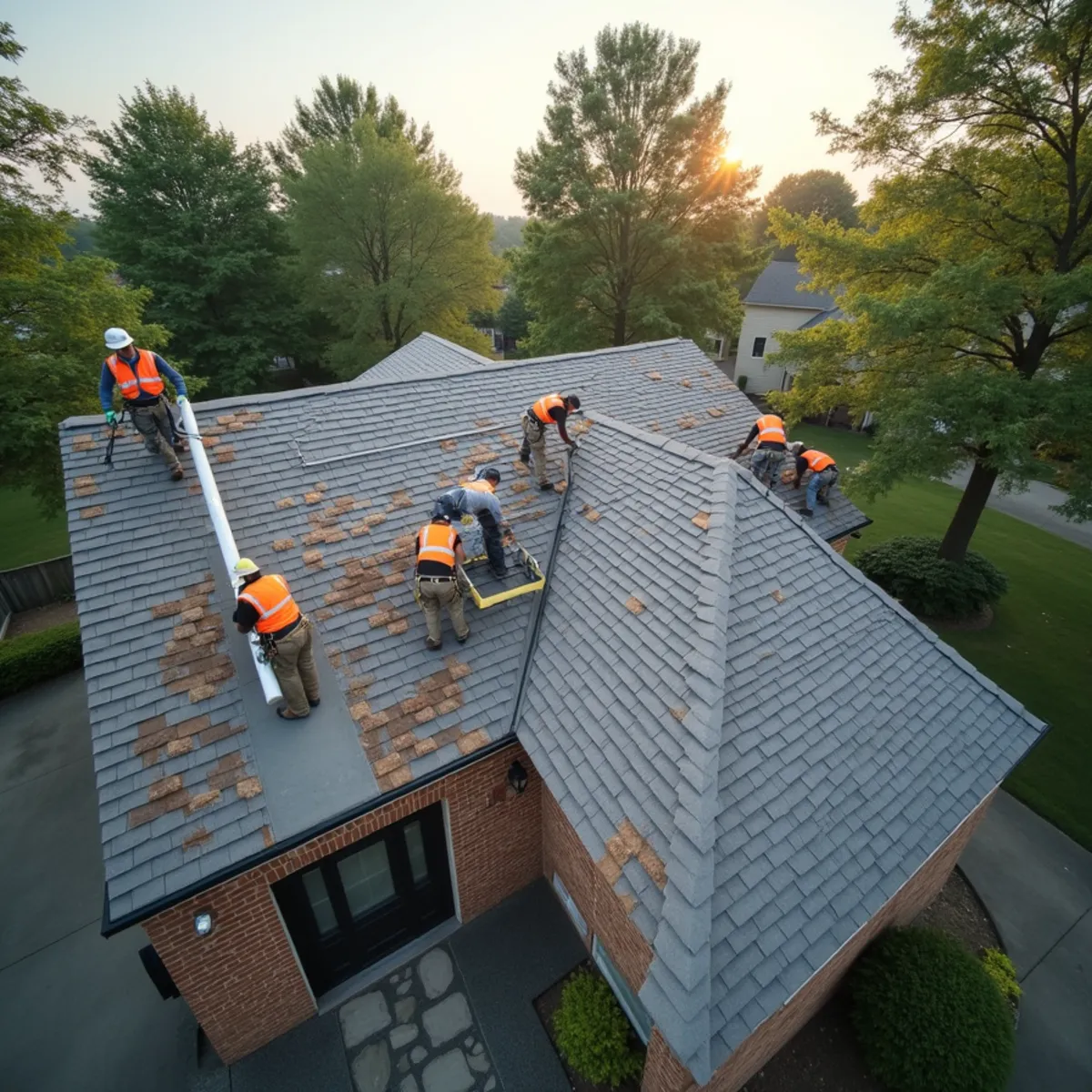 Architectural shingle roof installation on Sherwood residential home near Kiehl Avenue